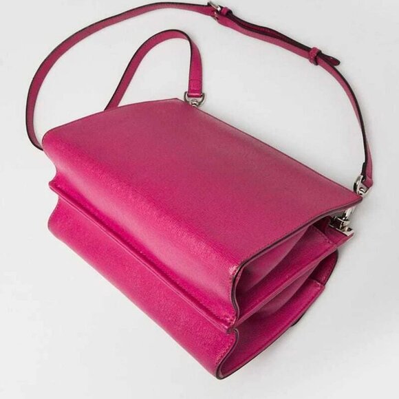 Fendi Purple Saffiano Leather Demi Jour Small Bag - Picture 3 of 12